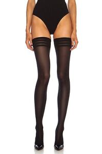 Wolford Velvet De Lux 50 Stay Up Polyamide-Blend Tights in Black Large New Women