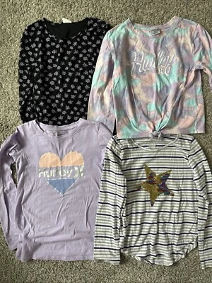 Lote de 4 camisetas manga larga Hurley autoestima niñas 10/12 Foto 1 de 4