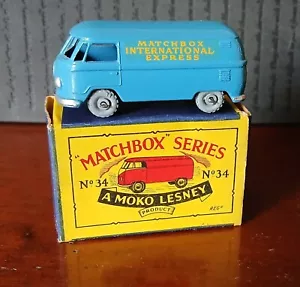 Lesney Moko Matchbox 34a VW Near Mint Volkswagen Express Delivery Van & Orig Box - Picture 1 of 5