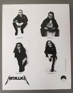 Metallica schwarz & weiß 8 x 10 Hochglanz Promo Foto zusammengesetzte Aufnahme von Band! - Bild 1 von 1