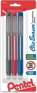 Retractable Eraser with Grip, 3 Pack - Picture 1 of 12