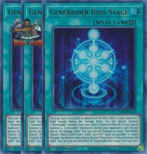 Yugioh! 3x Generaider Boss Stage GFP2-EN163 Ultra Raro 1a Edición Casi Nuevo - Imagen 1 de 1