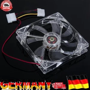 LED-Licht CPU-Lüfter Computer PC Klarsichtgehäuse Quad 12CM Kühlkörper grün - Bild 1 von 8