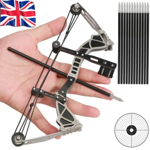 9.5" Mini Compound Bow Set Arrows Target Archery Toy Pocket Bow Adult Shooting - Picture 1 of 12