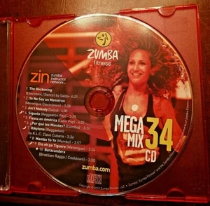 Zin Mega Mix 34 Motivational Fitness Music High Cardio Authentic Reference CD - Imagen 1 de 3