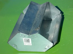IMPERIAL GALVANIZED STEEL RECTANGIE FLAT 90 DEGREE DUCT ELBOW SHORTWAY 10 X 3.25 - Picture 1 of 8