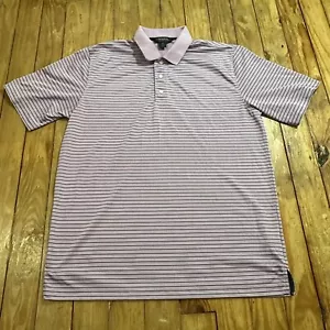 Camisa Polo Brooks Brothers Para Hombres XL Lavanda Rayas Golf Rendimiento Preppy - Imagen 1 de 10