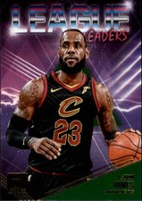 2018-19 Donruss League Leaders Green Flood #9 LeBron James Cavaliers