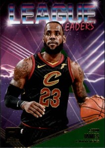 2018-19 Donruss League Leaders Green Flood #9 LeBron James Cavaliers