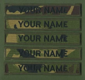 Camouflage Name Tapes x 5 Military Name Strips Army Name Tags "We Make Any Size" - Picture 1 of 1