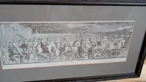 Antique V. Blake. Engraving Print "Canterbury Pilgrims" 1810, 19" x 7 1/4" Image - Picture 1 of 7