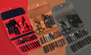 CANNI 16 Piece Manicure Pedicure Nail Care Set Cutter Clippers Kit For Men Women - Picture 1 of 14