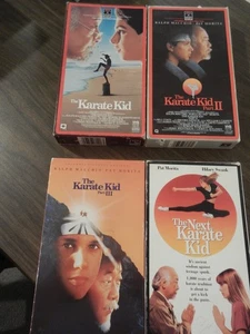 THE KARATE KID VINTAGE VHS 4 MOVIE LOT PART 1 2 3 NEXT HILARY SWANK MACCHIO MORI - Picture 1 of 6