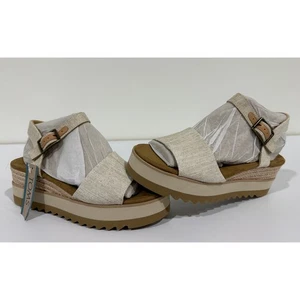 Toms Diana Damen-Keilsandalen natürliches Garn gefärbt Größe 9 neu mit Etikett #006SA - Bild 1 von 9