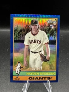 2025 Topps Heritage Chrome Blue Refractor /150 #324 Hayden Birdsong RC Giants - Bild 1 von 3