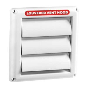 Supurr-Vent Louvered Weather-Resistant Outdoor Plastic Dryer Vent Cover for 4... - Picture 1 of 8