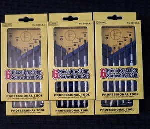 Lot of 6 Small Repair Precision Screwdriver Set Tool with Case - Picture 1 of 1