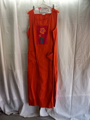 Vestido largo Studio Ease naranja vintage para mujer talla 12 excelente estado. Foto 1 de 4