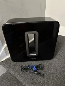 Sonos SUB Speaker Subwoofer WiFi Speaker Black Gloss Bass Wireless 1st / 2nd Gen - Picture 1 of 6