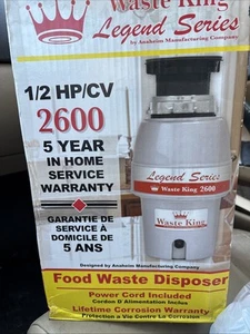 Waste King 2600 Legend Series 1/2 HP - Picture 1 of 6