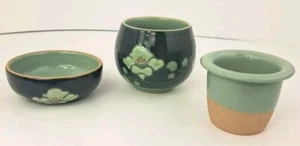 Vintage Tea Infuser Set With Ceramic Cups Korean EUC - Picture 1 of 8