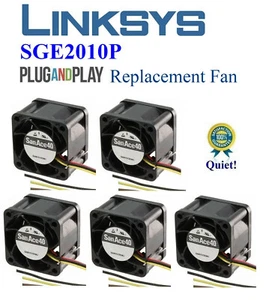 5x Quiet! Replcement Fans for Cisco Linksys SGE2010P Low Noise - Picture 1 of 6