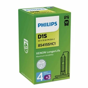 1x PHILIPS LongerLife D1S 85V 35W 85415SYC1 Xenon Car Headlight Bulb PK32d-2 - Picture 1 of 1
