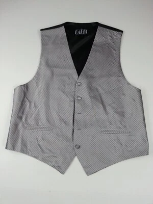 Tuxedo Formal Wear Vest Cardi Size Large Silver Steampunk - Image 1 of 4
