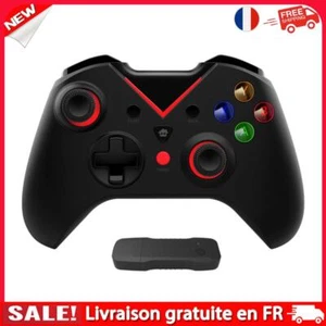fr Manette de jeu sans fil Gamepad pour Xbox One PC Windows 10/8/7 (noir rouge) - Photo 1/9