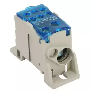 Pack of 24 Power Junction Box Terminal Block Connector DIN Rail 6-250 AWG 160A - Picture 1 of 9