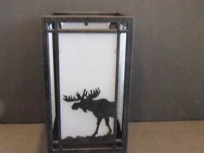 Candelabro de hierro forjado PartyLite de vidrio esmerilado PILAR/TEALIGHT Pino Tr Foto 1 de 4