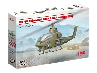 ICM 48298 - AH-1G Cobra y M8A1 Alfombra de aterrizaje EE. UU. - Kit modelo helicóptero 1/48 Foto 1 de 4