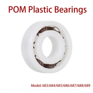 POM Plastic Bearings Waterproof Glass Balls Deep Groove Ball Bearings 683~689 - Picture 1 of 12