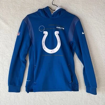 Indianapolis Colts Youth Hoodie Nike Dri Fit Onfield NFL Fleece Pullover Sports - Image 1 of 4