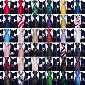 Paisley Floral Solid Mens Tie Necktie Pocket Square Cufflinks Set Wedding Gift - Picture 1 of 117