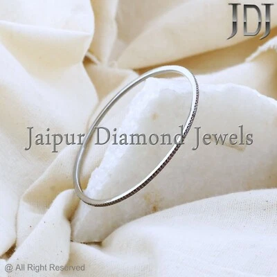 925 Silver Jewelry Natural Garnet Gemstone Minimalist Gift Jewelry Sleek Bangle - Image 1 of 4