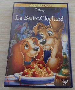 DVD WALT DISNEY CLASSIQUE LA BELLE ET LE CLOCHARD N° 17 LOSANGE JAUNE TRANCHE - Foto 1 di 3