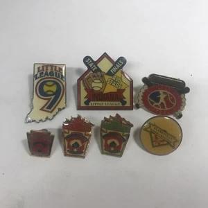Vintage Little League Softball Hat Pins Indiana State Finals, District, Section - Picture 1 of 4
