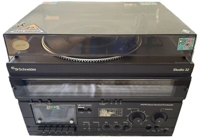 Schneider Studio 32 Schallplattenspieler Stereoanlage Kassettendeck funktioniert - Bild 1 von 4