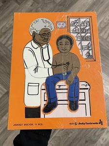 Vintage 1981 Judy Instructo Wooden Puzzle Doctor 11 Pc Made In USA - Picture 1 of 5