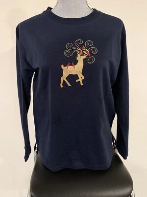 Camiseta de manga larga M&C Sportswear para mujer reno azul marino talla S Foto 1 de 4