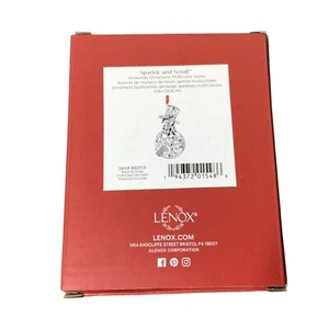 Lenox Sparkle And Scroll Multicolor Gems Snowman Christmas Ornament #893113 - Picture 1 of 3