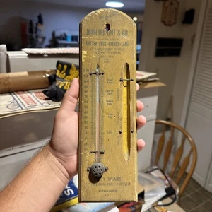 1920s John DuPont Blue Mountain Eggs New York Thermometer Advertising Sign - Picture 1 of 6
