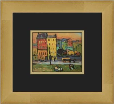 Wassily Kandinsky Houses in Munich Custom Framed Print  - Image 1 of 2