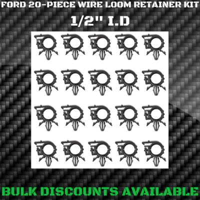 1953+ Ford F150 F100 F200 interior chicote de fios para motor retentores de clipe de tear 1/2"  - Imagem 1 de 2