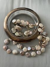 Stunning Keshi Pearl Necklace With Topaz Inserts