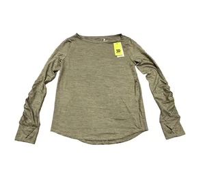 Girls' Long Sleeve Studio T-Shirt - All in Motion Dark Green XL - Picture 1 of 2