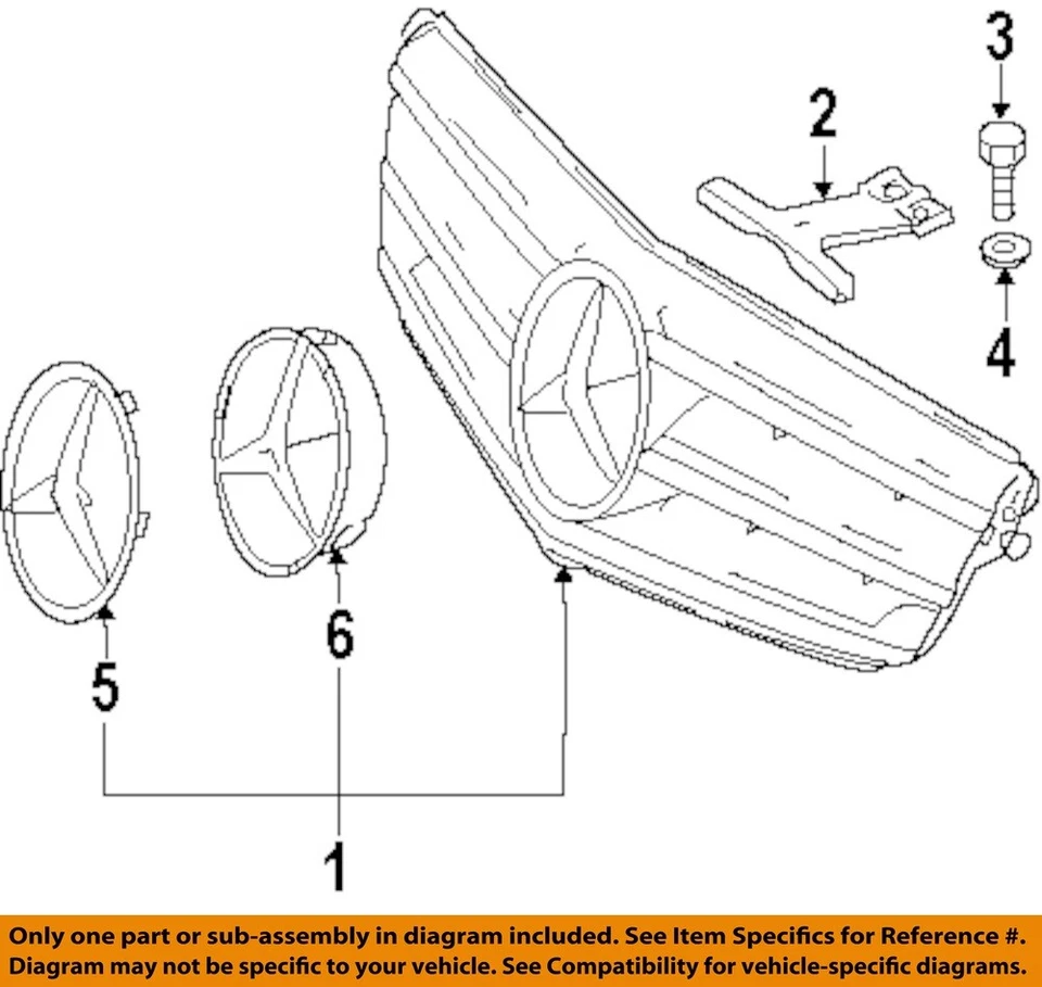 MERCEDES OEM 08-14 C250 Front Bumper Grille Components-Grille 20488000239744 - Image 1 of 1