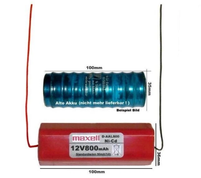 Senderakku für ältere Futaba, Graupner VARIOPROP Sender 12V800mAh - Bild 1 von 1