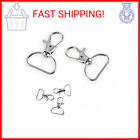 30Pcs 1 Inch Metal Swivel Clasps Lanyard Snap Hooks Keychain Clip With D Ring Lo